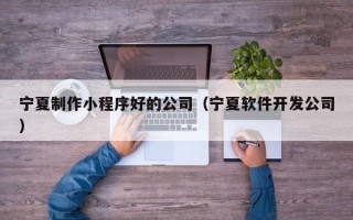 乐平宁夏制作小程序好的公司（宁夏软件开发公司）